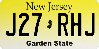 NJ license plate J27RHJ