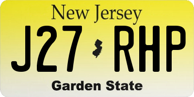 NJ license plate J27RHP