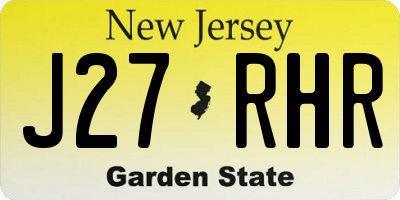 NJ license plate J27RHR