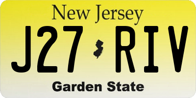 NJ license plate J27RIV