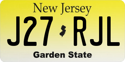 NJ license plate J27RJL