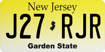 NJ license plate J27RJR