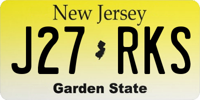 NJ license plate J27RKS