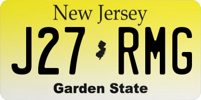 NJ license plate J27RMG