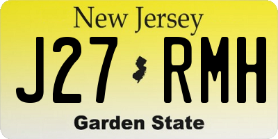 NJ license plate J27RMH