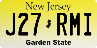 NJ license plate J27RMI