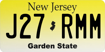 NJ license plate J27RMM
