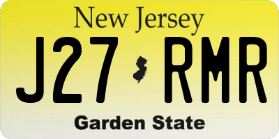 NJ license plate J27RMR