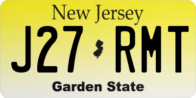 NJ license plate J27RMT