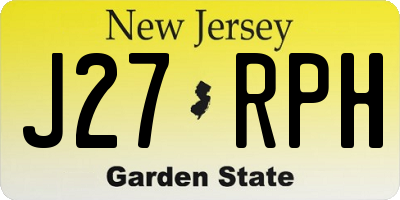 NJ license plate J27RPH