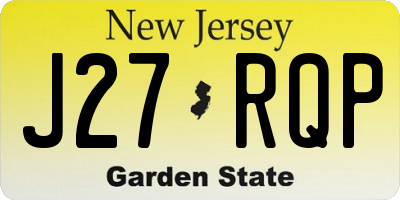 NJ license plate J27RQP