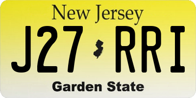NJ license plate J27RRI