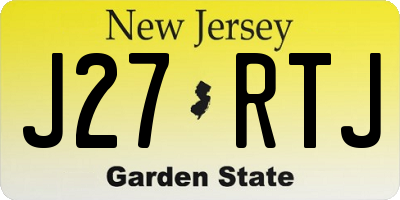 NJ license plate J27RTJ