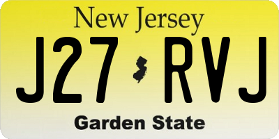NJ license plate J27RVJ