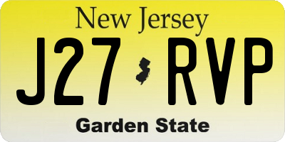 NJ license plate J27RVP