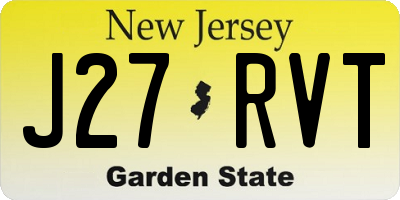NJ license plate J27RVT