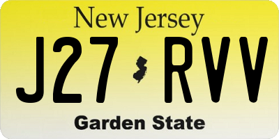 NJ license plate J27RVV