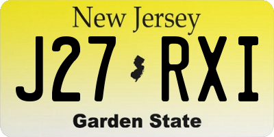 NJ license plate J27RXI
