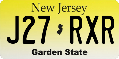 NJ license plate J27RXR
