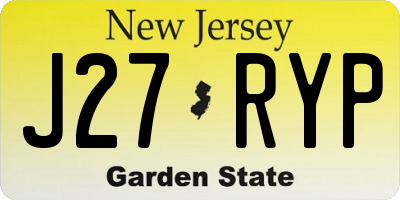 NJ license plate J27RYP