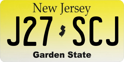 NJ license plate J27SCJ