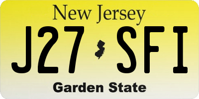 NJ license plate J27SFI