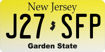 NJ license plate J27SFP