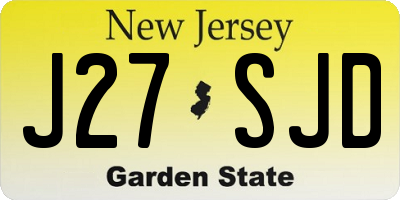 NJ license plate J27SJD