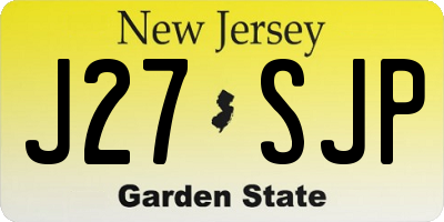 NJ license plate J27SJP