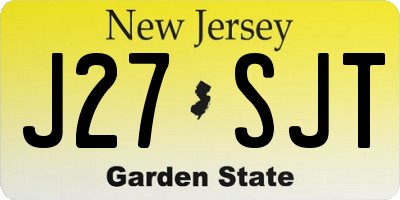 NJ license plate J27SJT