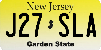 NJ license plate J27SLA