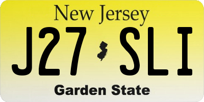 NJ license plate J27SLI