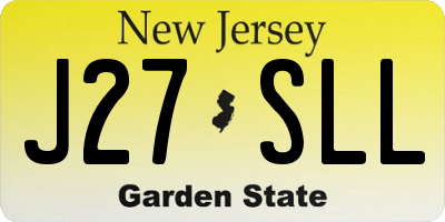 NJ license plate J27SLL