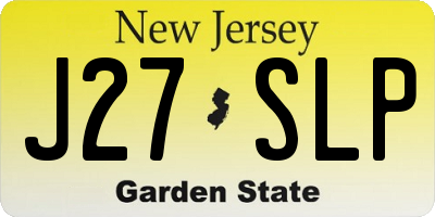 NJ license plate J27SLP