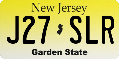 NJ license plate J27SLR