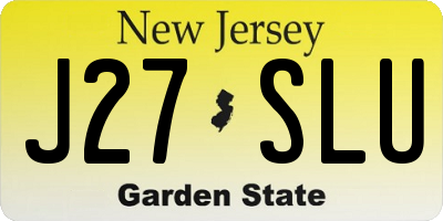 NJ license plate J27SLU
