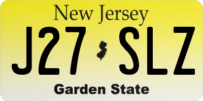 NJ license plate J27SLZ