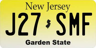NJ license plate J27SMF