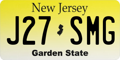 NJ license plate J27SMG