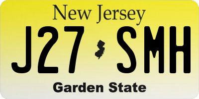NJ license plate J27SMH