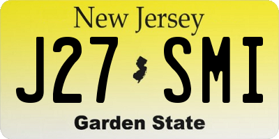 NJ license plate J27SMI