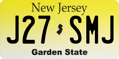 NJ license plate J27SMJ