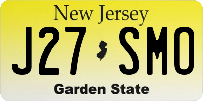 NJ license plate J27SMO