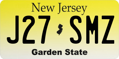 NJ license plate J27SMZ