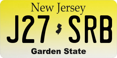 NJ license plate J27SRB