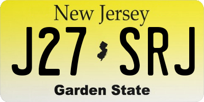 NJ license plate J27SRJ