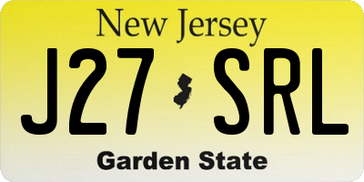 NJ license plate J27SRL