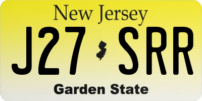 NJ license plate J27SRR