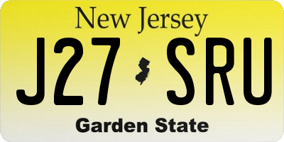 NJ license plate J27SRU