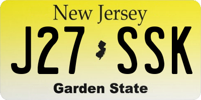 NJ license plate J27SSK
